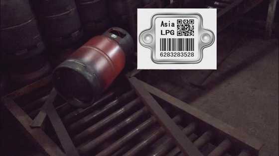 LPG 가스 봄베 바코드 SS304 금속 세라믹 추적 Qr 코드 바코드