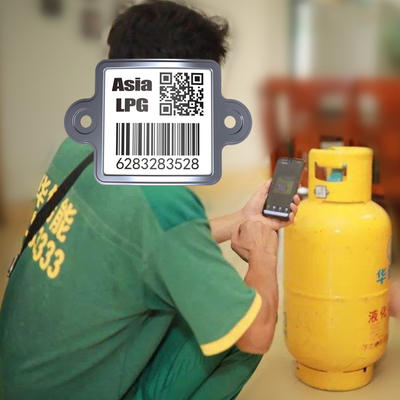 QR 자산을 추적하는 가스 용기를 바르코딩 무선국